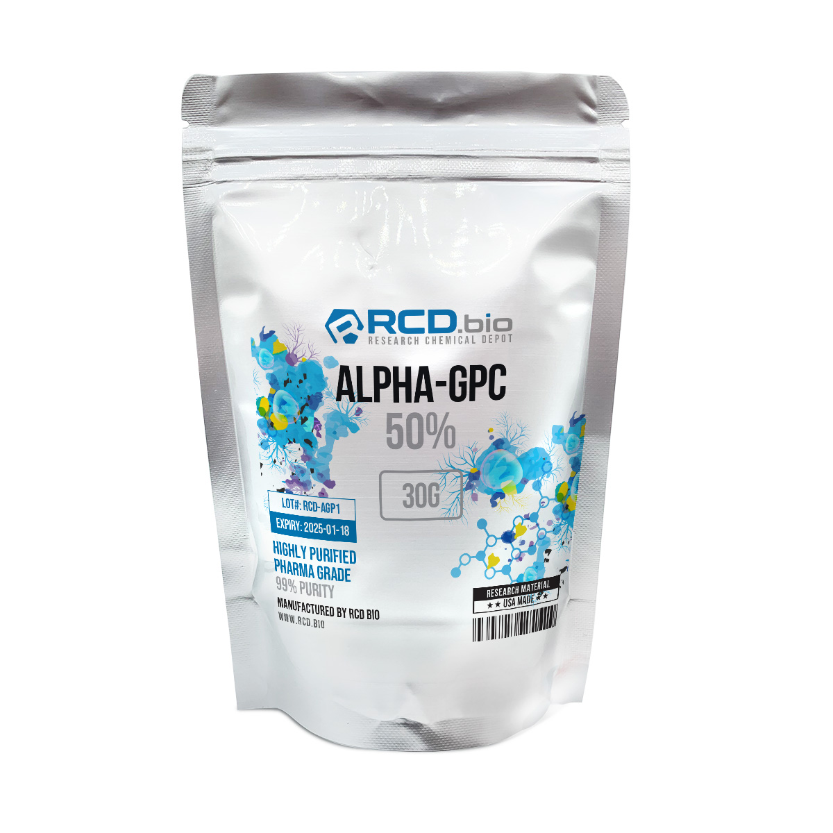 Alpha GPC 50% Powder for Sale | Fast Shipping | RCD.bio