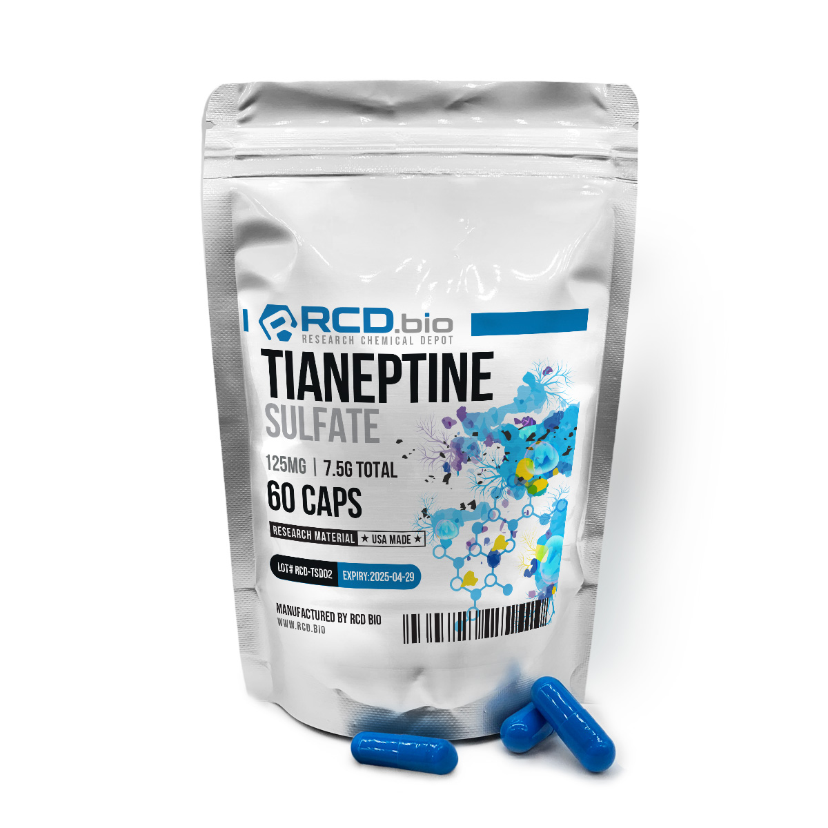 Tianeptine Sulfate for Sale | Fast Shipping | RCD.bio