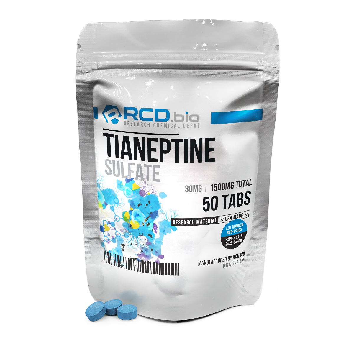 Tianeptine Sulfate Tablet for Sale | Fast Shipping | RCD.bio