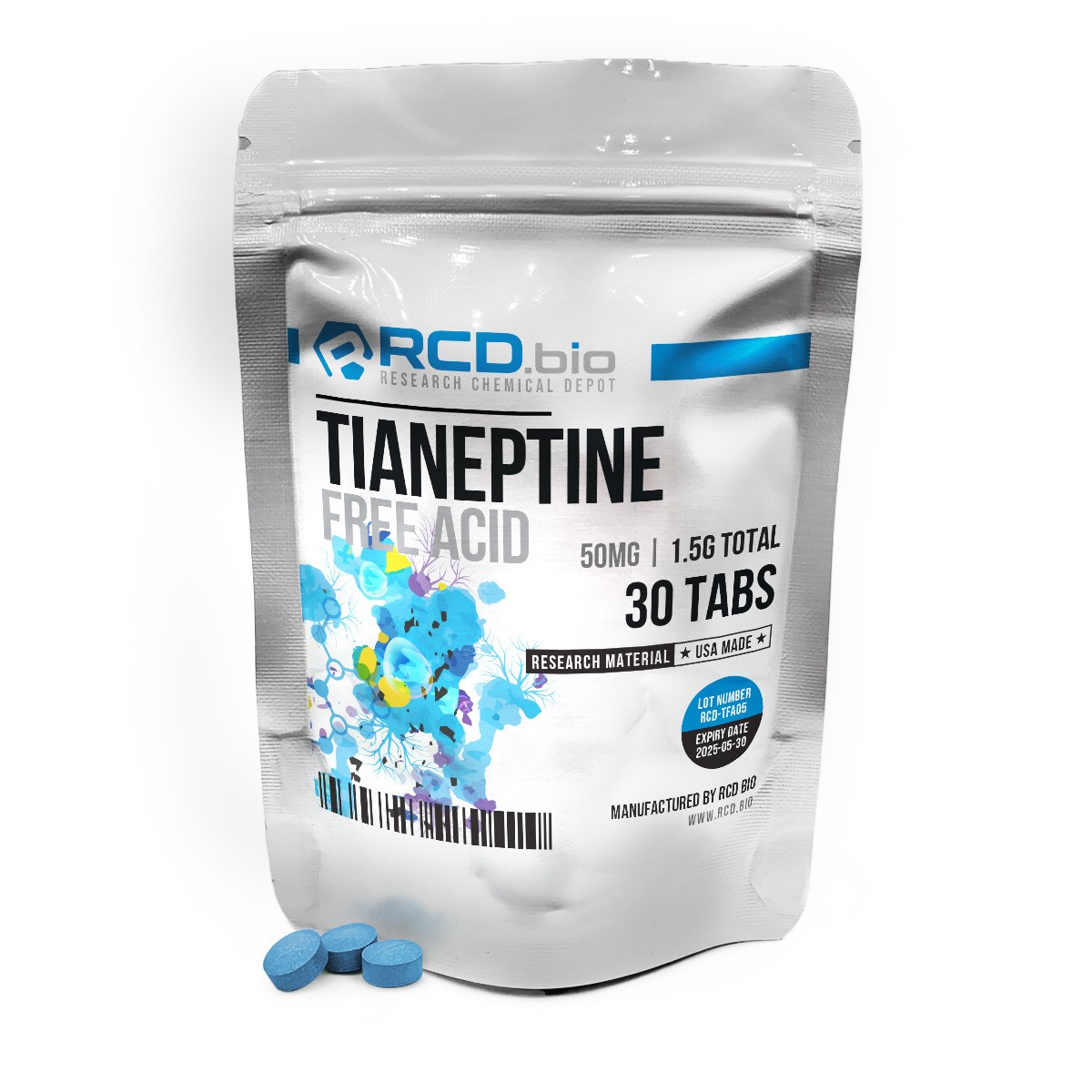 Tianeptine Free Acid for Sale | Fast Shipping | RCD.bio