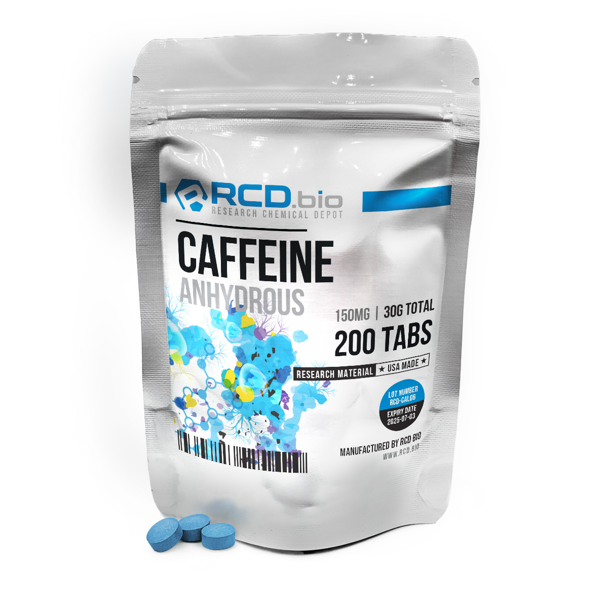 Caffeine Anhydrous-200ct-150mg_NU
